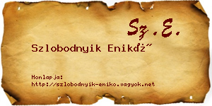Szlobodnyik Enikő névjegykártya