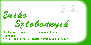 eniko szlobodnyik business card