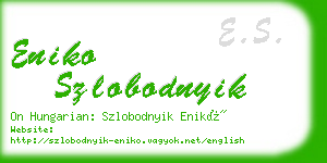 eniko szlobodnyik business card